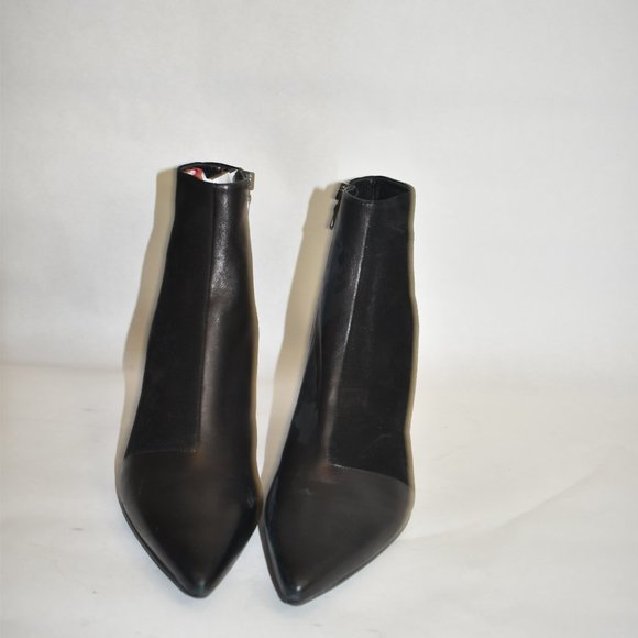 $550 RAG & BONE BEHA BOOTIES BLACK MIX LEATHER SUEDE POINTY HEEL 37  (DC9.5) - Picture 3 of 7